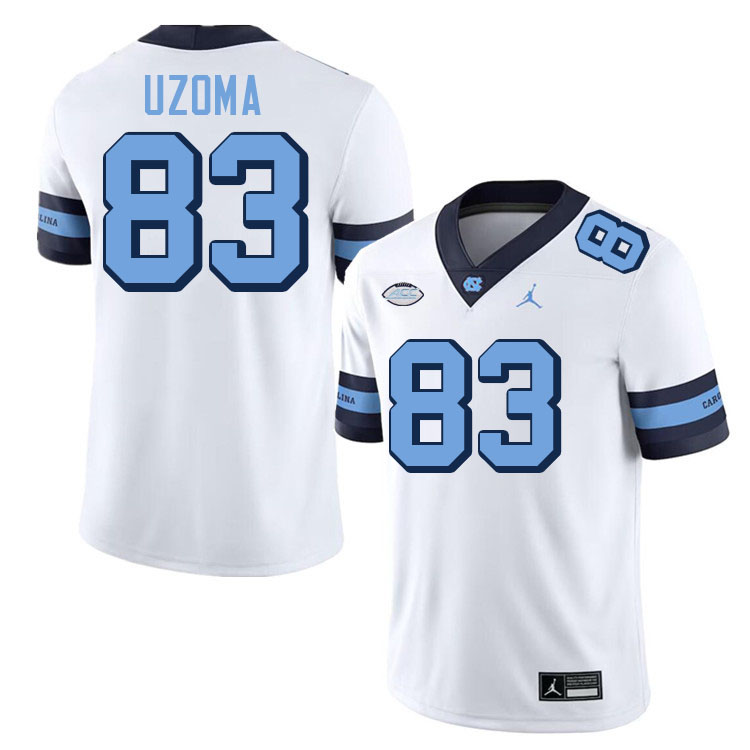 #83 Kenedy Uzoma North Carolina Tar Heels College Football Jersey Stitched-Retro White #83 Kenedy Uzoma North Carolina Tar Heels College Football Jersey Stitched-Retro White